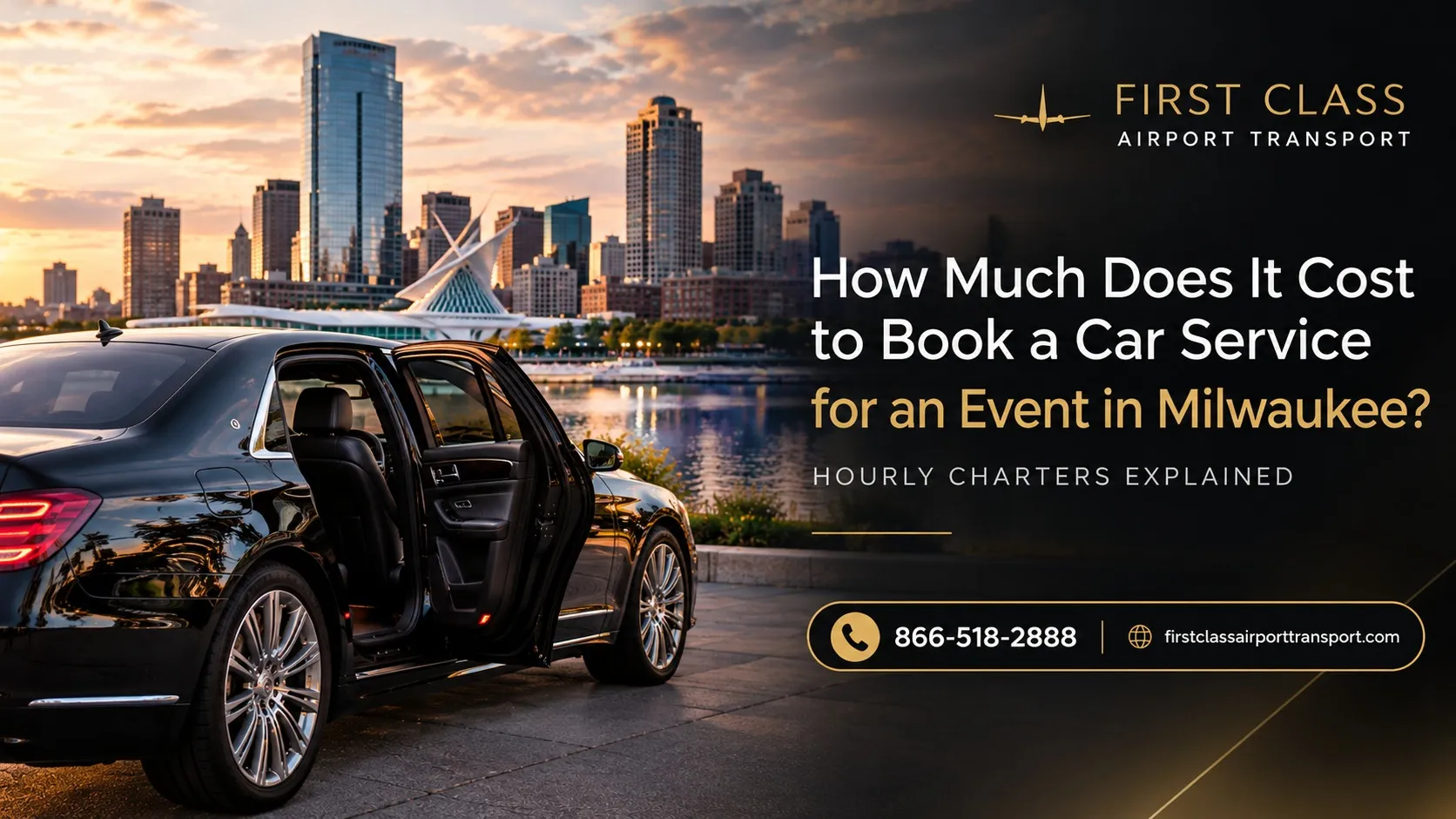 Chauffeured car service vehicle for event transportation in Milwaukee