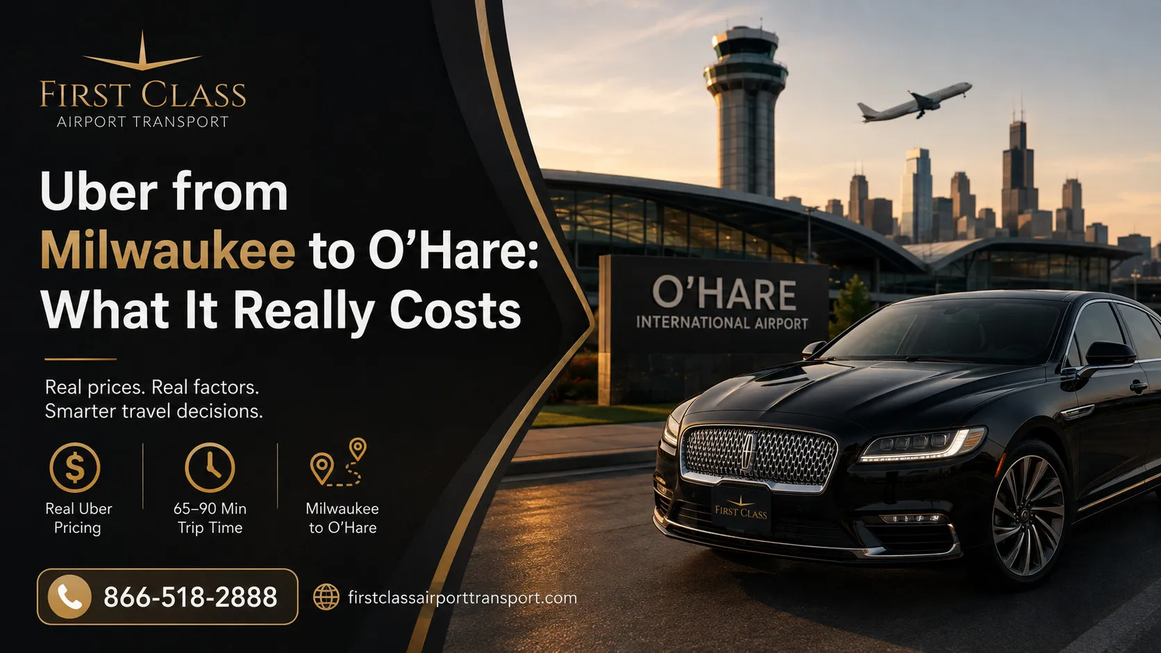 Car service picking up a traveler for a Milwaukee to O’Hare airport ride
